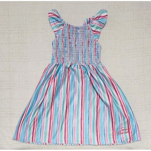 Lot of 2 Girls Dresses Size 4T Tommy Bahama Dress Ruffles Summer Beach Floral - Picture 2 of 10